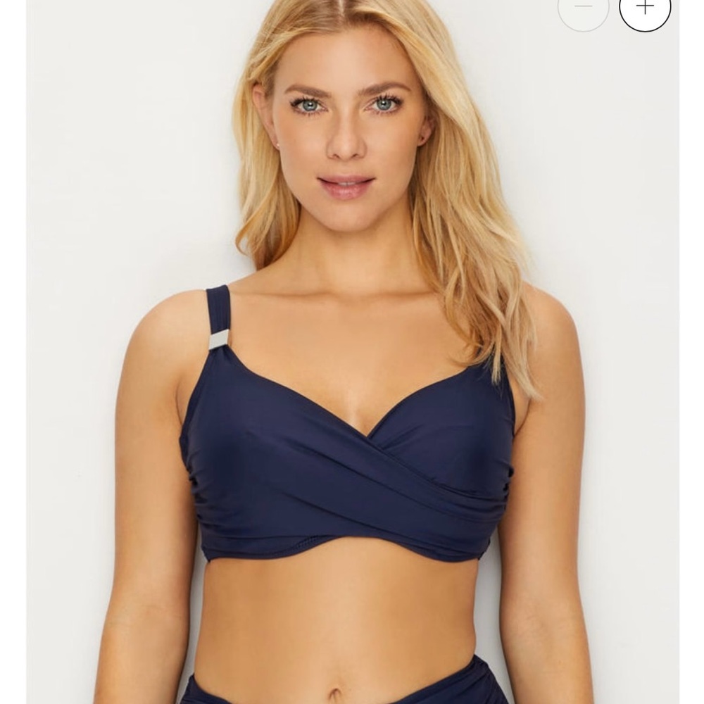 Miraclesuit Deep Blue Surplice Bikini Top